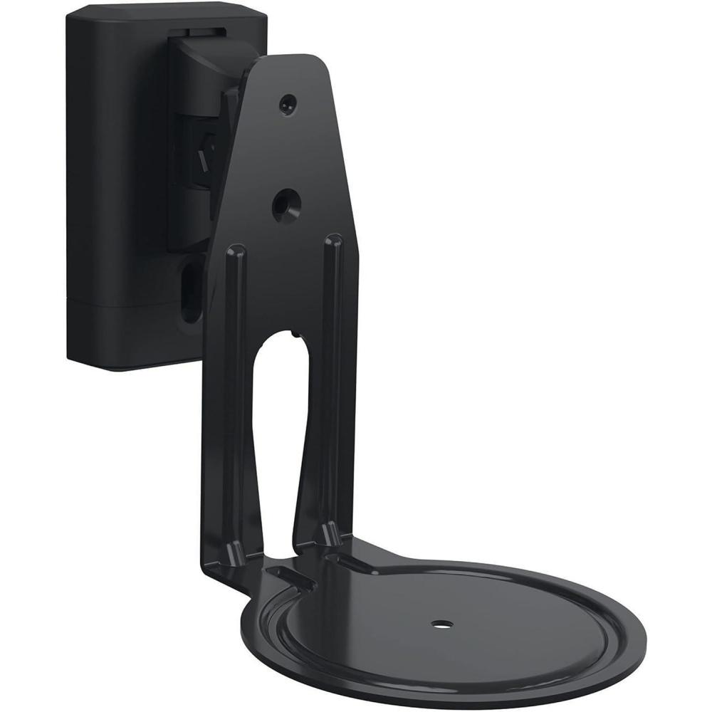 imageSanus Speaker Wall Mounts for Sonos Era 100 Pair  Swivel ampamp Tilt Speaker Mount with Easy 15Minute Install  White 2PackBlack Single