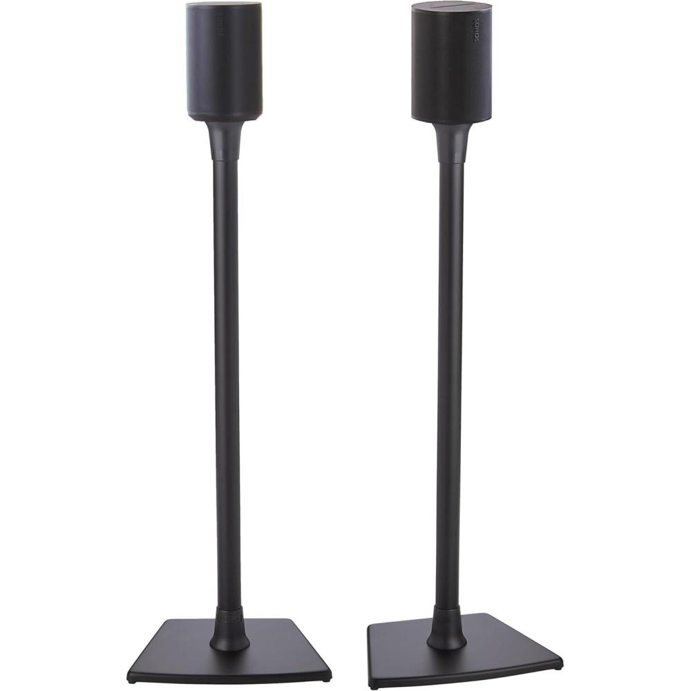 imageSanus Wireless Speaker Stand for Sonos Era 100  Pair Black  Perfect Stand Setup for Easy and Secure Mounting of New Sonos Era 100 Speakers  OSSE12B2Black Pair