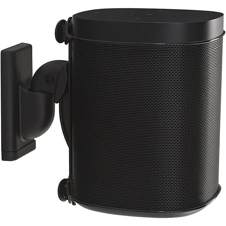 imageSanus Wireless Speaker Wall Mount for Sonos ONE  Tool Free Tilt ampamp Swivel Adjustments For Best Audio  Single black  WSWM21B1black