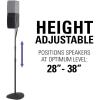 imageSANUS Adjustable Height Speaker Stand  Extends 28quot to 38quot  Holds Satellite ampamp Small Bookshelf Speakers ampamp SANUS Soundbar Mount with Height ampamp Depth Adjust