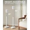 imageSANUS Adjustable Height Wireless Speaker Stands Designed for Sonos One One SL and Play1  ToolFree Adjustment up to 16quot and Builtin Cable Management WhiteWhite Stands  Pair