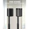 imageSANUS Adjustable Height Wireless Speaker Stands Designed for Sonos One One SL and Play1  ToolFree Adjustment up to 16quot and Builtin Cable Management WhiteBlack Stands  Pair