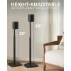 imageSANUS Adjustable Height Wireless Speaker Stands Designed for Sonos One One SL and Play1  ToolFree Adjustment up to 16quot and Builtin Cable Management WhiteBlack Stand  Single