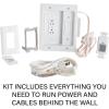 imageSANUS Advanced Tilt 4D Premium Universal Low Profile TV Mount for 42quot  90quot Flat Screen TVs ampamp inWall TV Power and Cable Management Kit