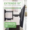 imageSANUS Full Motion TV Mount  Single Stud 32 to 55 inch TV Wall Mount Tilts Extends ampamp Swivels  Easy DIY Install Includes All Hardware ampamp Post Install Leveling  Great for Corners