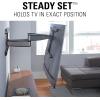 imageSANUS Full Motion TV Wall Mount for 42 to 90 TVs up to 125lbs  Extend Swivel Tilt TV Mount  Easy 3Step DIY Install  Brushed Steel Finish