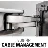 imageSANUS Full Motion TV Wall Mount for 42 to 90 TVs up to 125lbs  Extend Swivel Tilt TV Mount  Easy 3Step DIY Install  Brushed Steel Finish