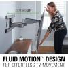 imageSANUS Full Motion TV Wall Mount for 42 to 90 TVs up to 125lbs  Extend Swivel Tilt TV Mount  Easy 3Step DIY Install  Brushed Steel Finish
