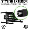imageSANUS Full Motion TV Wall Mount for 42 to 90 TVs up to 125lbs  Extend Swivel Tilting TV Mount  Easy 3 Step DIY Install w Included Hardware  Black FinishSingle