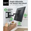 imageSANUS Height Adjustable Full Motion TV Wall Mount for 42quot to 90quot TVs  Raise or Lower TV 4quot After Install  Maximizes Compatibility with Your Setup  3 Step DIY wSmooth Extension Tilt ampamp Swivel