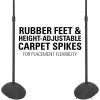 imageSANUS Height Adjustable Speaker Stands for Home Theater  Durable Design wTear Drop Base Fits Speakers up to 4lbs  13quot of ToolFree Height Adjustment  Easy DIY Assembly