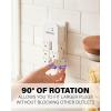 imageSANUS OnWall Surge Protector  6 Rotating Outlets  Fits Larger Plugs 1080 J  LowProfile ampamp Fireproof  White6 Outlets