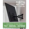 imageSANUS Premium Full Motion TV Mount for 42quot90quot TVs  Sturdy ampamp Smooth Extension Swivel and Tilt for Big TVs  Universal Design Fits Samsung LG Vizio TCL ampamp More  Easy Installation OLF22