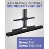 imageSANUS Soundbar TV Mount for Sonos Arc ampamp Sonos Arc Ultra Soundbar  Depth Adjustable for Dolby Atmos  Universal Mount for TVs 50 to 90