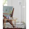 imageSANUS Speaker Stand for Sonos One One SL ampamp Play1  Premium Fixed Height Speaker Stands wBuiltin Cable Channels ampamp Easy 3Step Install  White SingleWhite Stand  Single