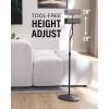 imageSANUS Speaker Stands Pair for Satellite ampamp Bookshelf Speakers up to 35lbs  10 Height Adjustment  Includes LShaped Bracket ampamp Keyhole Adapter for Compatibility  Easy DIY Assembly