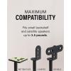 imageSANUS Speaker Stands Pair for Satellite ampamp Bookshelf Speakers up to 35lbs  10 Height Adjustment  Includes LShaped Bracket ampamp Keyhole Adapter for Compatibility  Easy DIY Assembly