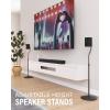 imageSANUS Speaker Stands Pair for Satellite ampamp Bookshelf Speakers up to 35lbs  10 Height Adjustment  Includes LShaped Bracket ampamp Keyhole Adapter for Compatibility  Easy DIY Assembly