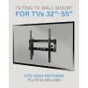 imageSANUS Tilting TV Mount  Universal 32 to 55 inch TV Wall Mount wLow Profile Design  Easy DIY Install Includes Lateral Shift ampamp All Hardware