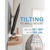 imageSANUS Tilting TV Wall Mount for 42quot to 90quot TVs  Universal Wall Mount TV Bracket w Low Profile ampamp 12 degree Tilt  DIY Install w Included Hardware