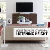 imageSANUS Wireless Sonos Speaker Stand for Sonos One Play1 ampamp Play3  AudioEnhancing Design with Builtin Cable Management  Pair Black  WSS22B1White
