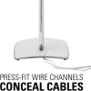imageSanus Adjustable Height Wireless Speaker Stands Designed for SONOS ONE ONE SL Play1 and Play3  ToolFree Height Adjust Up to 16quot with Built in Cable Management  Single WhiteWhite Stand  Single
