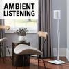 imageSanus Adjustable Height Wireless Speaker Stands Designed for SONOS ONE ONE SL Play1 and Play3  ToolFree Height Adjust Up to 16quot with Built in Cable Management  Single WhiteWhite Stands  Pair