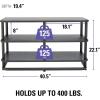 imageSanus Heavy Duty Stand For AV Equipment  Versatile Design Looks Great Holding A TV In The Living Room Or Supporting Up To 400lbs of Heavy Audio Equipment In The Back Closet