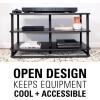 imageSanus Heavy Duty Stand For AV Equipment  Versatile Design Looks Great Holding A TV In The Living Room Or Supporting Up To 400lbs of Heavy Audio Equipment In The Back Closet