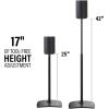 imageSanus HeightAdjustable Speaker Stands Pair for Sonos Era 100  Premium Speaker Stand wDurable Steel Design ampamp Builtin Cable Managment  Easy DIY Install  BlackBlack Pair