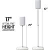 imageSanus HeightAdjustable Speaker Stands Pair for Sonos Era 100  Premium Speaker Stand wDurable Steel Design ampamp Builtin Cable Managment  Easy DIY Install  BlackWhite Single