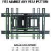 imageSanus MLF13B1 Articulating Universal Wall Mount for 3780Inch Screen BLack