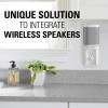 imageSanus Outlet Shelf Speaker Mount  Heavy Duty Shelf Holds Devices up to 10 lbs  DIY Install Works with Both Standard ampamp Decora Outlets  Perfect for Sonos ampamp Other Smart SpeakersWhite