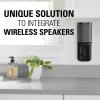 imageSanus Outlet Shelf Speaker Mount  Heavy Duty Shelf Holds Devices up to 10 lbs  DIY Install Works with Both Standard ampamp Decora Outlets  Perfect for Sonos ampamp Other Smart SpeakersBlack