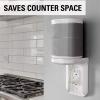 imageSanus Outlet Shelf Speaker Mount  Heavy Duty Shelf Holds Devices up to 10 lbs  DIY Install Works with Both Standard ampamp Decora Outlets  Perfect for Sonos ampamp Other Smart SpeakersWhite