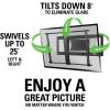 imageSanus Premium Full Motion Super Slim TV Wall Mount Bracket for 40quot 84quot TVs Holds Your TV Only 186 from The Wall Features 8 of Tilt 50 of Swivel 135 of Extension VLF613 B1 Black