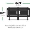 imageSanus Premium Full Motion Super Slim TV Wall Mount Bracket for 40quot 84quot TVs Holds Your TV Only 186 from The Wall Features 8 of Tilt 50 of Swivel 135 of Extension VLF613 B1 Black