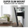 imageSanus Premium Full Motion Super Slim TV Wall Mount Bracket for 40quot 84quot TVs Holds Your TV Only 186 from The Wall Features 8 of Tilt 50 of Swivel 135 of Extension VLF613 B1 Black