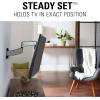 imageSanus Premium Full Motion TV Wall Mount for 19quot  40quot TVs  Stainless Steel Finish with FluidMotion Design for Smooth Extension Swivel and Tilt Low Profile TV Bracket with Easy 3 Step Install
