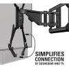 imageSanus Premium Full Motion TV Wall Mount for TVs Up to 90quot  Stainless Steel Finish with FluidMotion Design ampamp Sanus Soundbar Mount for Most Soundbars up to 15 lbs  Easy Install