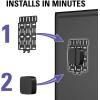 imageSanus SASP1B1 Streaming Media Player Mounting Bracket Hides Most Small Devices Up to 3 lbs Behind Your TV  Apple TV Roku Fire TV etc  SASP1B1 Black