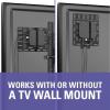 imageSanus SASP1B1 Streaming Media Player Mounting Bracket Hides Most Small Devices Up to 3 lbs Behind Your TV  Apple TV Roku Fire TV etc  SASP1B1 Black
