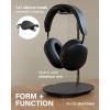 imageSanus Sonos Ace Headphones Stand  Premium Stand wSilicone Cradle Prevents Creasing ampamp Builtin Cable Management wMagnetic Clip for Fast Charging  ToolFree Setup  White Sonos Headphones HolderBlack