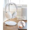 imageSanus Sonos Ace Headphones Stand  Premium Stand wSilicone Cradle Prevents Creasing ampamp Builtin Cable Management wMagnetic Clip for Fast Charging  ToolFree Setup  White Sonos Headphones HolderWhite