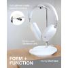 imageSanus Sonos Ace Headphones Stand  Premium Stand wSilicone Cradle Prevents Creasing ampamp Builtin Cable Management wMagnetic Clip for Fast Charging  ToolFree Setup  White Sonos Headphones HolderWhite