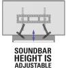 imageSanus Soundbar Mount for Most Soundbars up to 15 lbs  Features Simple Install and ToolFree Adjustments  Compatible with Most TVs and Mounts  SOASBM1
