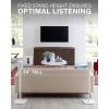 imageSanus Speaker Stands Pair for Sonos One One SL ampamp Play1  Premium Fixed Height Speaker Stand wBuiltin Cable Management Channels ampamp Easy 3Step Install  White PairWhite Stands  Pair
