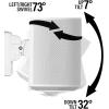 imageSanus Speaker Wall Mounts for Sonos Era 100 Pair  Swivel ampamp Tilt Speaker Mount with Easy 15Minute Install  White 2PackWhite Pair