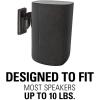 imageSanus Universal Speaker Wall Mount for Small Speakers Compatible with Bose Harmon Kardon JBL KEF Klipsch Roku Polk Sony ampamp Others  PairPair