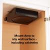 imageSanus Wall Mount for Sonos Amp  Slim Black Design with Lockable Latch for Security  Low Profile Bracket Design Mounts in Any Orientation  Builtin Cable Management ampamp Easy 15Minute Install 
